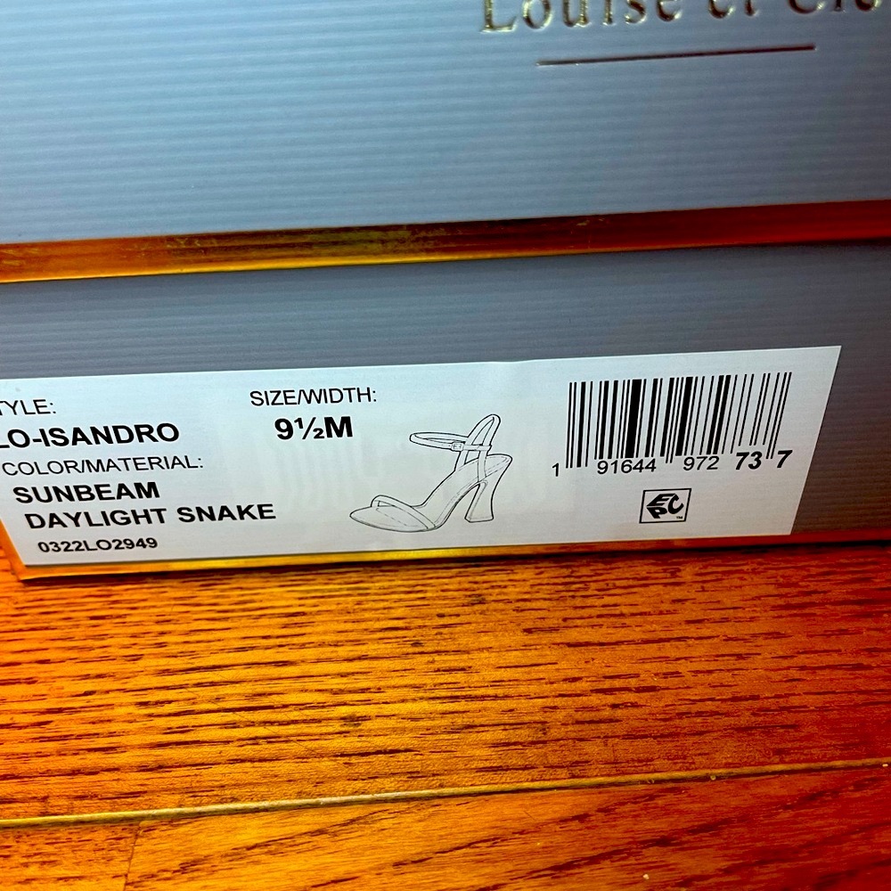 💛Louise et Cie Yellow High-Heeled Sz 9.5 Sandals🌟 - Picture 8 of 8